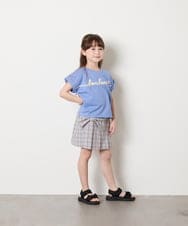 KJKGD06026 a.v.v KIDS(アー・ヴェ・ヴェ) [120-160]【接触冷感/綿100％】シュルロゴTシャツ ブルー