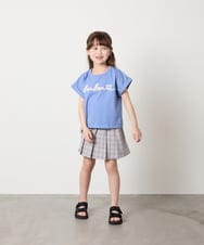 KJKGD06026 a.v.v KIDS(アー・ヴェ・ヴェ) [120-160]【接触冷感/綿100％】シュルロゴTシャツ ブルー