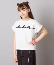 KJKGD06026 a.v.v KIDS(アー・ヴェ・ヴェ) [120-160]【接触冷感/綿100％】シュルロゴTシャツ ホワイト