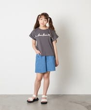 KJKGD06026 a.v.v KIDS(アー・ヴェ・ヴェ) [120-160]【接触冷感/綿100％】シュルロゴTシャツ ダークグレー