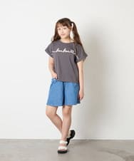 KJKGD06026 a.v.v KIDS(アー・ヴェ・ヴェ) [120-160]【接触冷感/綿100％】シュルロゴTシャツ ダークグレー