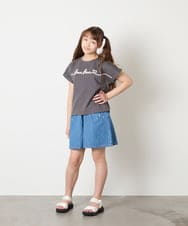 KJKGD06026 a.v.v KIDS(アー・ヴェ・ヴェ) [120-160]【接触冷感/綿100％】シュルロゴTシャツ ダークグレー