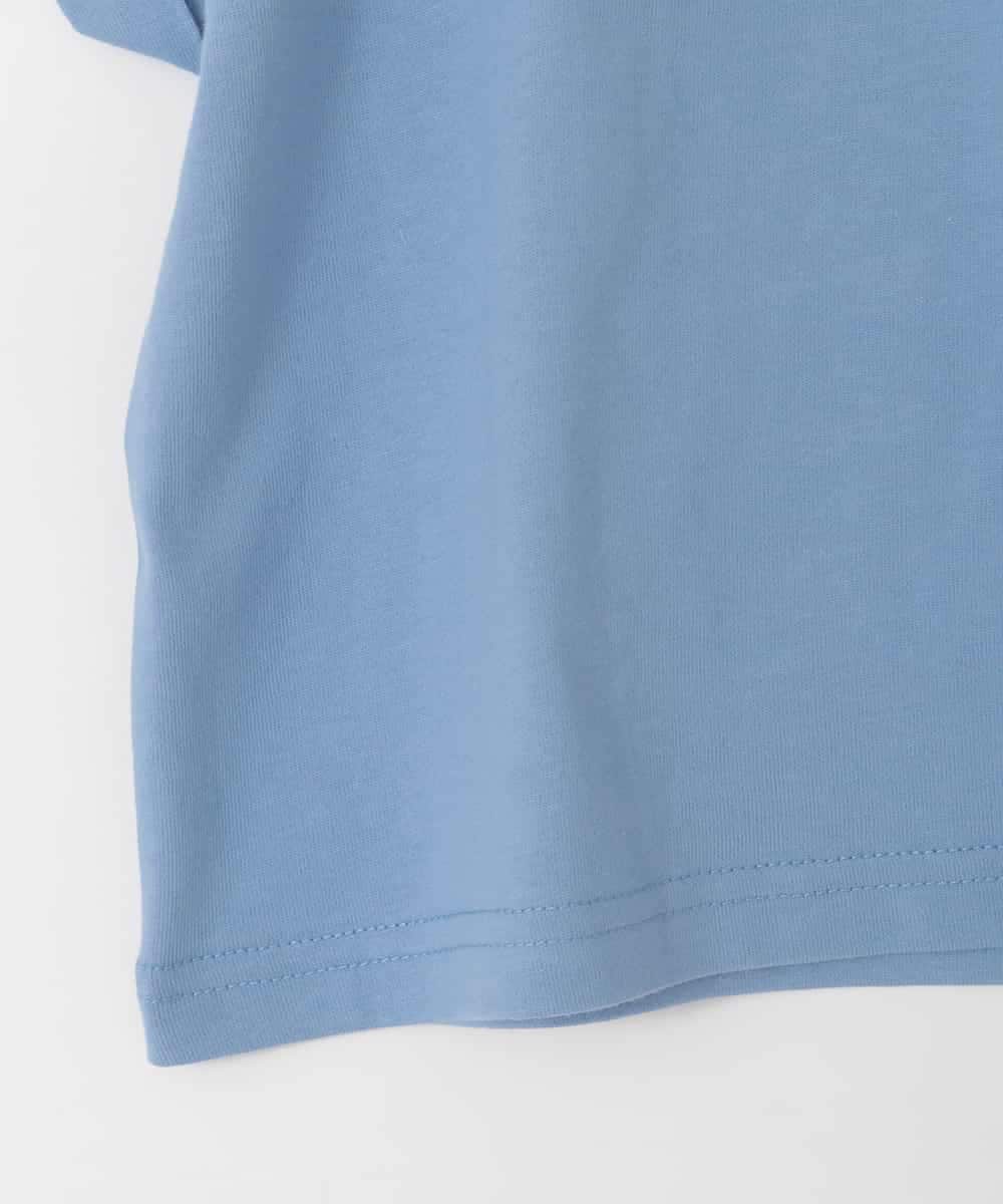 KJKGD06026 a.v.v KIDS(アー・ヴェ・ヴェ) [120-160]【接触冷感/綿100％】シュルロゴTシャツ ブルー