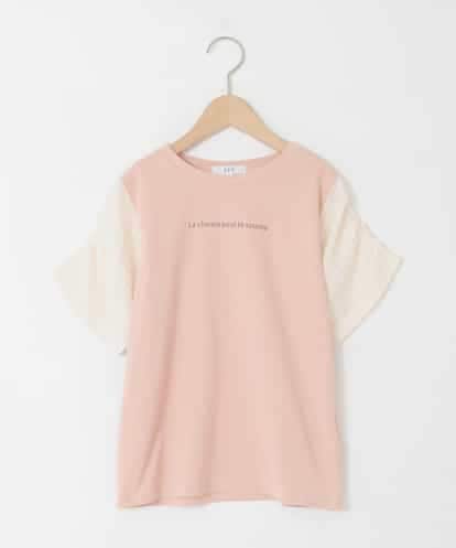 KJKGD42015 a.v.v KIDS [110-160]【WEB限定】シアーギンガムスリーブTシャツ