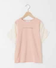 KJKGD42015 a.v.v KIDS(アー・ヴェ・ヴェ) [110-160]【WEB限定】シアーギンガムスリーブTシャツ オレンジ