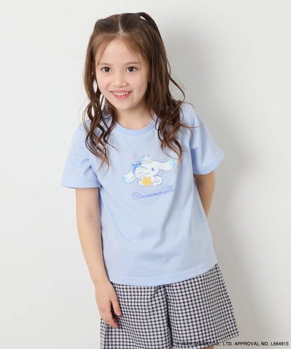 KJKGD61039 a.v.v KIDS [110-140]【数量限定】[シナモロール＆クロミ]スパンコールTシャツ