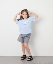KJKGD61039 a.v.v KIDS(アー・ヴェ・ヴェ) [110-140]【数量限定】[シナモロール＆クロミ]スパンコールTシャツ ライトブルー
