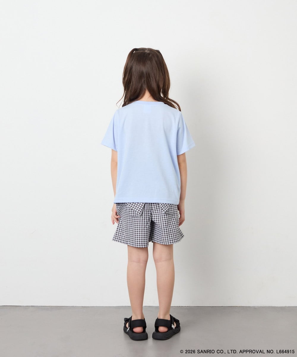KJKGD61039 a.v.v KIDS(アー・ヴェ・ヴェ) [110-140]【数量限定】[シナモロール＆クロミ]スパンコールTシャツ ライトブルー