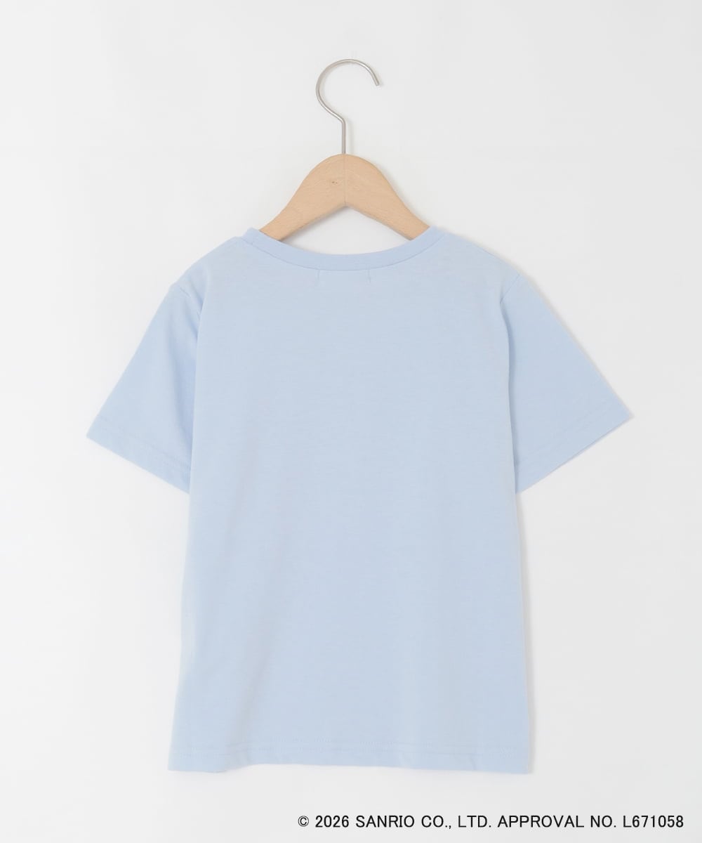 KJKGD61039 a.v.v KIDS(アー・ヴェ・ヴェ) [110-140]【数量限定】[シナモロール＆クロミ]スパンコールTシャツ ライトブルー