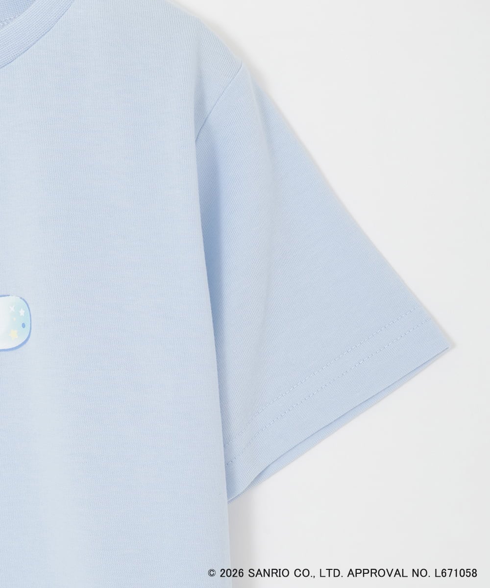 KJKGD61039 a.v.v KIDS(アー・ヴェ・ヴェ) [110-140]【数量限定】[シナモロール＆クロミ]スパンコールTシャツ ライトブルー