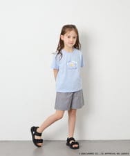 KJKGD61039 a.v.v KIDS(アー・ヴェ・ヴェ) [110-140]【数量限定】[シナモロール＆クロミ]スパンコールTシャツ ライトブルー