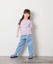KJKGD61039 a.v.v KIDS(アー・ヴェ・ヴェ) [110-140]【数量限定】[シナモロール＆クロミ]スパンコールTシャツ ラベンダー