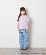 KJKGD61039 a.v.v KIDS(アー・ヴェ・ヴェ) [110-140]【数量限定】[シナモロール＆クロミ]スパンコールTシャツ ラベンダー