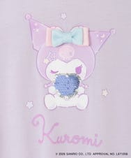 KJKGD61039 a.v.v KIDS(アー・ヴェ・ヴェ) [110-140]【数量限定】[シナモロール＆クロミ]スパンコールTシャツ ラベンダー