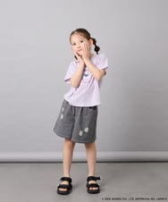 KJKGD61039 a.v.v KIDS(アー・ヴェ・ヴェ) [110-140]【数量限定】[シナモロール＆クロミ]スパンコールTシャツ ラベンダー