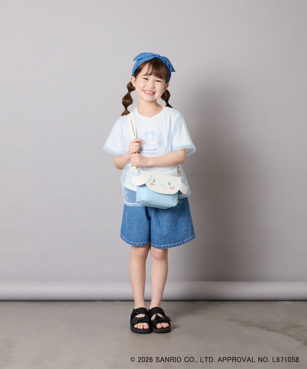 KJKGD62044 a.v.v KIDS(アー・ヴェ・ヴェ) [120-150]【数量限定】[シナモロール＆クロミ]オーバーチュールTシャツ ホワイト
