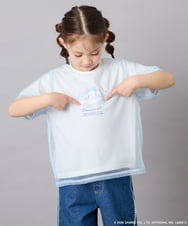 KJKGD62044 a.v.v KIDS(アー・ヴェ・ヴェ) [120-150]【数量限定】[シナモロール＆クロミ]オーバーチュールTシャツ ホワイト