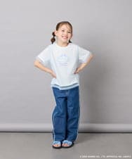 KJKGD62044 a.v.v KIDS(アー・ヴェ・ヴェ) [120-150]【数量限定】[シナモロール＆クロミ]オーバーチュールTシャツ ホワイト