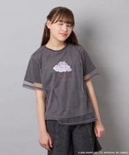 KJKGD62044 a.v.v KIDS(アー・ヴェ・ヴェ) [120-150]【数量限定】[シナモロール＆クロミ]オーバーチュールTシャツ ダークグレー