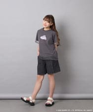 KJKGD62044 a.v.v KIDS(アー・ヴェ・ヴェ) [120-150]【数量限定】[シナモロール＆クロミ]オーバーチュールTシャツ ダークグレー