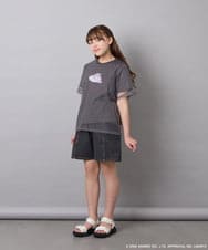 KJKGD62044 a.v.v KIDS(アー・ヴェ・ヴェ) [120-150]【数量限定】[シナモロール＆クロミ]オーバーチュールTシャツ ダークグレー