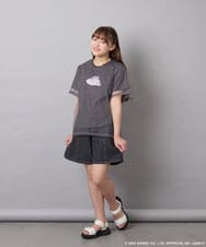 KJKGD62044 a.v.v KIDS(アー・ヴェ・ヴェ) [120-150]【数量限定】[シナモロール＆クロミ]オーバーチュールTシャツ ダークグレー