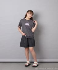 KJKGD62044 a.v.v KIDS(アー・ヴェ・ヴェ) [120-150]【数量限定】[シナモロール＆クロミ]オーバーチュールTシャツ ダークグレー