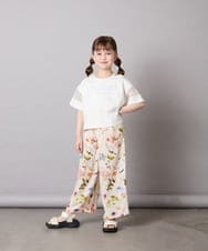 KJKGD65035 a.v.v KIDS(アー・ヴェ・ヴェ) [120-160]アシメ肩シアーTシャツ ホワイト
