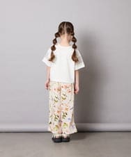KJKGD65035 a.v.v KIDS(アー・ヴェ・ヴェ) [120-160]アシメ肩シアーTシャツ ホワイト