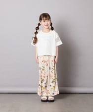 KJKGD65035 a.v.v KIDS(アー・ヴェ・ヴェ) [120-160]アシメ肩シアーTシャツ ホワイト