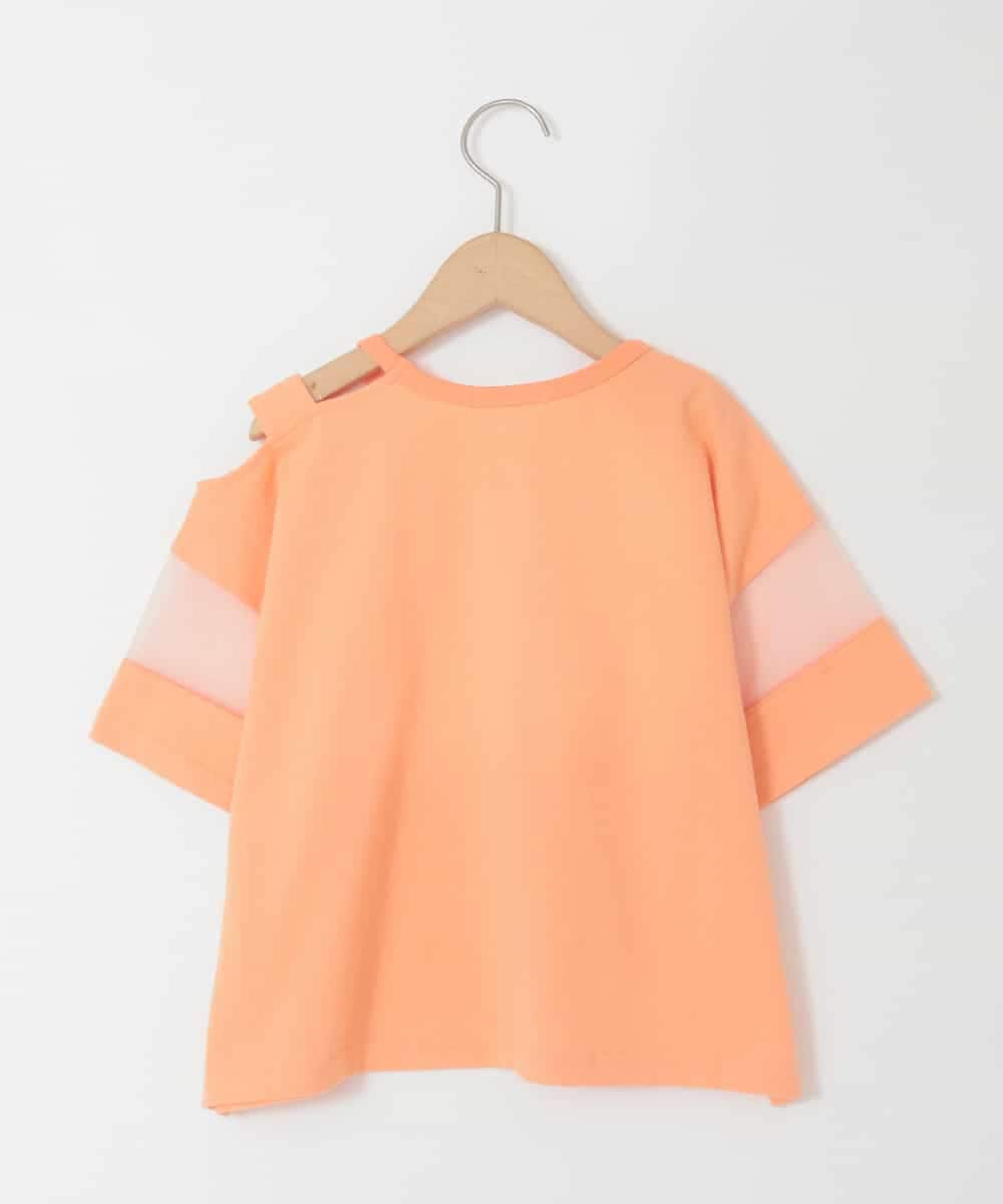 120-160]アシメ肩シアーTシャツ(カットソー・Tシャツ) | a.v.v KIDS