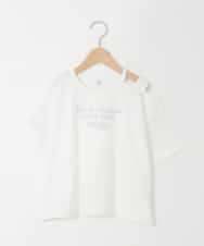 KJKGD65035 a.v.v KIDS(アー・ヴェ・ヴェ) [120-160]アシメ肩シアーTシャツ ホワイト