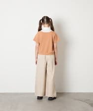 KJKGD66044 a.v.v KIDS(アー・ヴェ・ヴェ) [140-160]シャツレイヤード風ニットソー オレンジ