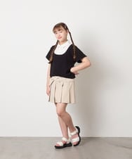 KJKGD66044 a.v.v KIDS(アー・ヴェ・ヴェ) [140-160]シャツレイヤード風ニットソー ブラック