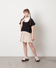 KJKGD66044 a.v.v KIDS(アー・ヴェ・ヴェ) [140-160]シャツレイヤード風ニットソー ブラック