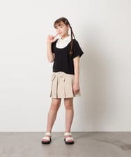 KJKGD66044 a.v.v KIDS(アー・ヴェ・ヴェ) [140-160]シャツレイヤード風ニットソー ブラック
