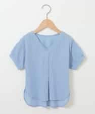 KJKGG87024 a.v.v KIDS(アー・ヴェ・ヴェ) [100-130]ビオレu スキッパーチュニックカットソー[WEB限定サイズ] ライトブルー