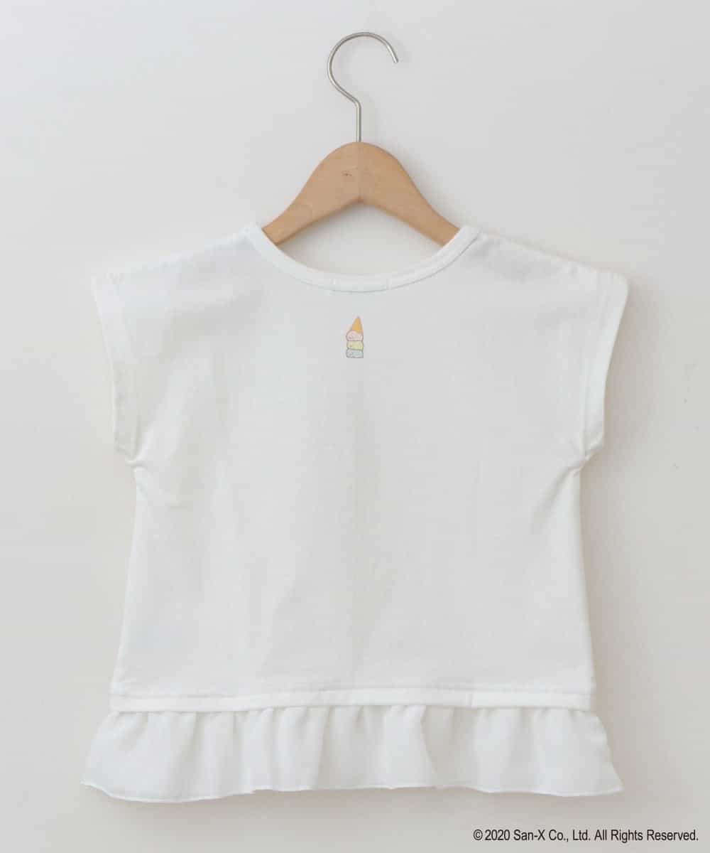 KJKGJ80024 a.v.v KIDS(アー・ヴェ・ヴェ) 【数量限定】すみっコぐらしオリジナル裾フリルＴシャツ[WEB限定サイズ] ホワイト
