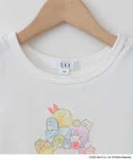 KJKGJ80024 a.v.v KIDS(アー・ヴェ・ヴェ) 【数量限定】すみっコぐらしオリジナル裾フリルＴシャツ[WEB限定サイズ] ホワイト