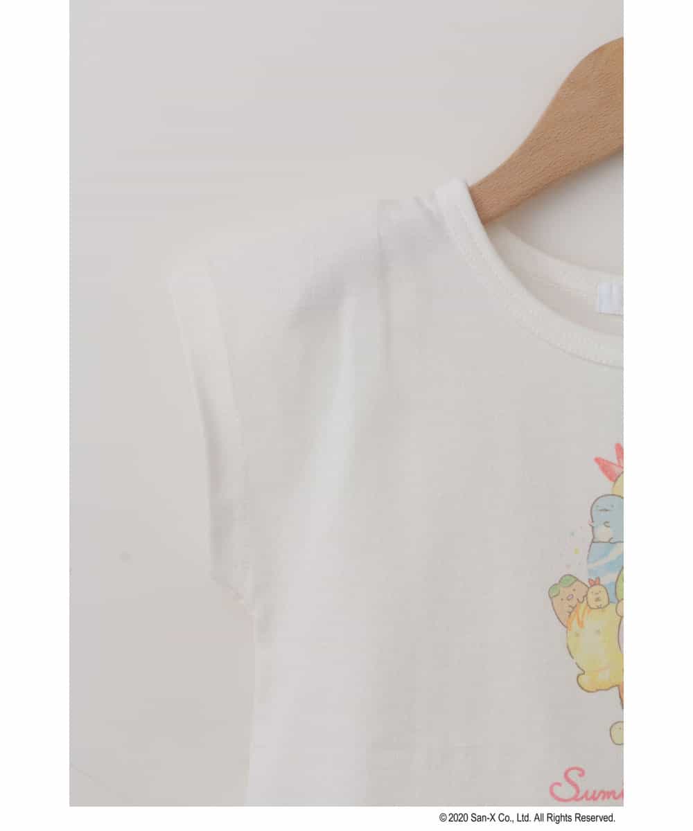 KJKGJ80024 a.v.v KIDS(アー・ヴェ・ヴェ) 【数量限定】すみっコぐらしオリジナル裾フリルＴシャツ[WEB限定サイズ] ホワイト