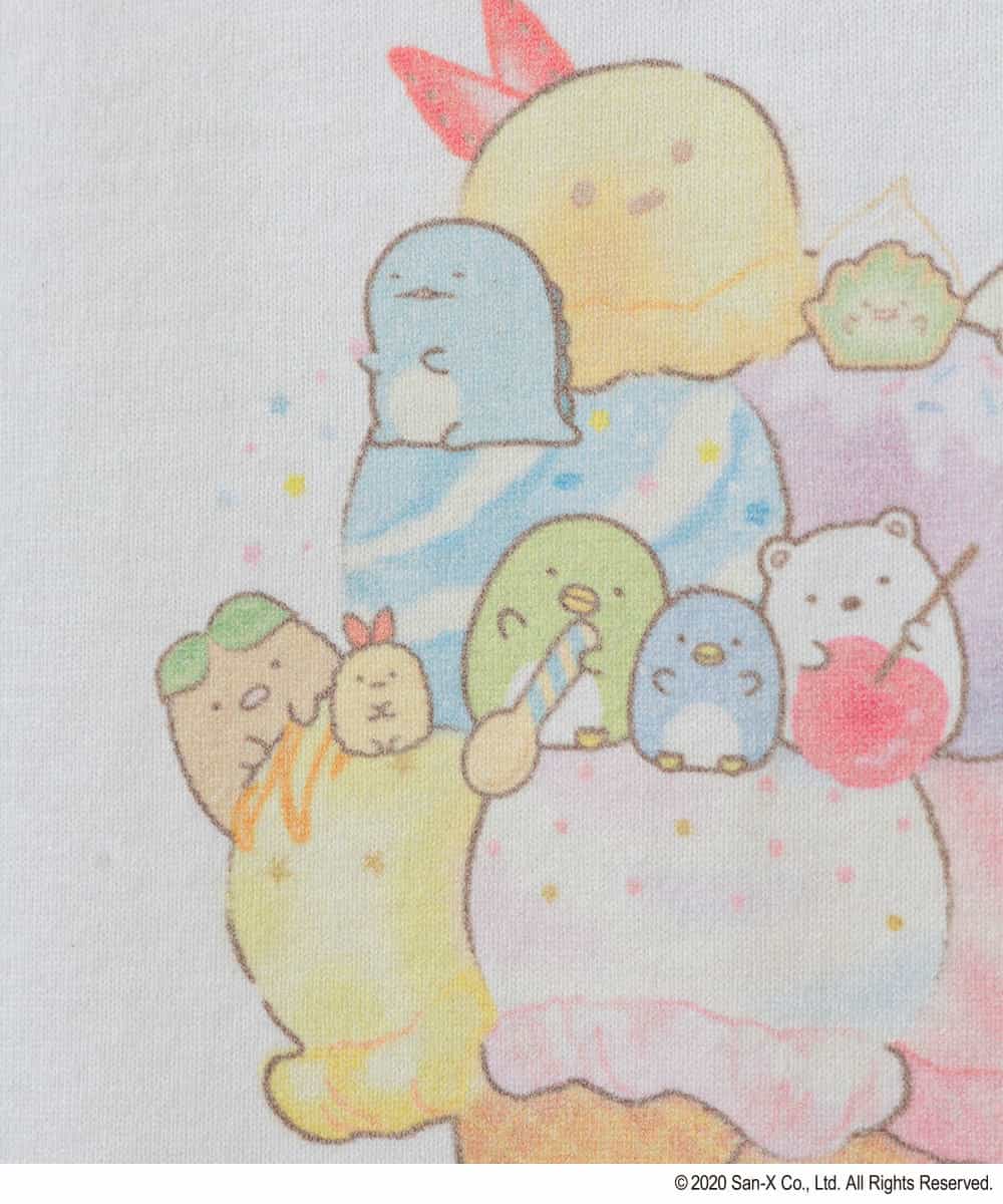 KJKGJ80024 a.v.v KIDS(アー・ヴェ・ヴェ) 【数量限定】すみっコぐらしオリジナル裾フリルＴシャツ[WEB限定サイズ] ホワイト