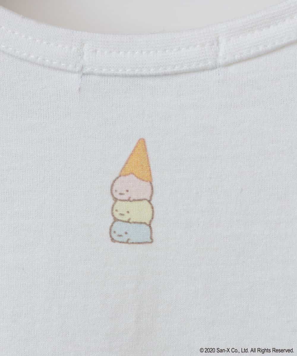 KJKGJ80024 a.v.v KIDS(アー・ヴェ・ヴェ) 【数量限定】すみっコぐらしオリジナル裾フリルＴシャツ[WEB限定サイズ] ホワイト