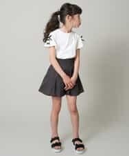KJKGM60014 a.v.v KIDS(アー・ヴェ・ヴェ) [100-130]【累計9,000枚販売！大人気シリーズ】レースアップスリーブカットソー[WEB限定サイズ] ホワイト
