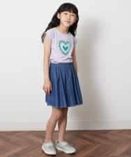KJKGM62019 a.v.v KIDS(アー・ヴェ・ヴェ) [100-130]【接触冷感】マリンモチーフカットソー[WEB限定サイズ] ラベンダー(ハート)