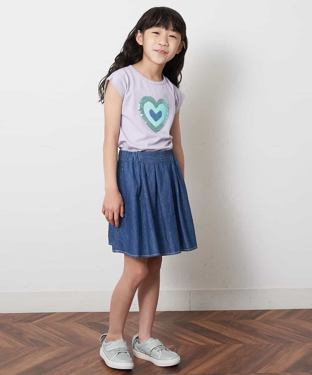 KJKGM62019 a.v.v KIDS(アー・ヴェ・ヴェ) [100-130]【接触冷感】マリンモチーフカットソー[WEB限定サイズ] ラベンダー(ハート)