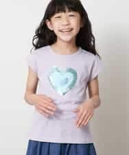 KJKGM62019 a.v.v KIDS(アー・ヴェ・ヴェ) [100-130]【接触冷感】マリンモチーフカットソー[WEB限定サイズ] ラベンダー(ハート)