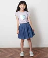 KJKGM62019 a.v.v KIDS(アー・ヴェ・ヴェ) [100-130]【接触冷感】マリンモチーフカットソー[WEB限定サイズ] ラベンダー(ハート)