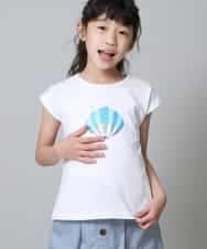 KJKGM62019 a.v.v KIDS(アー・ヴェ・ヴェ) [100-130]【接触冷感】マリンモチーフカットソー[WEB限定サイズ] ホワイト(スパンコールシェル)