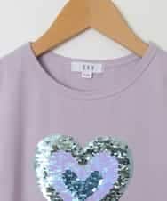 KJKGM62019 a.v.v KIDS(アー・ヴェ・ヴェ) [100-130]【接触冷感】マリンモチーフカットソー[WEB限定サイズ] ラベンダー(ハート)