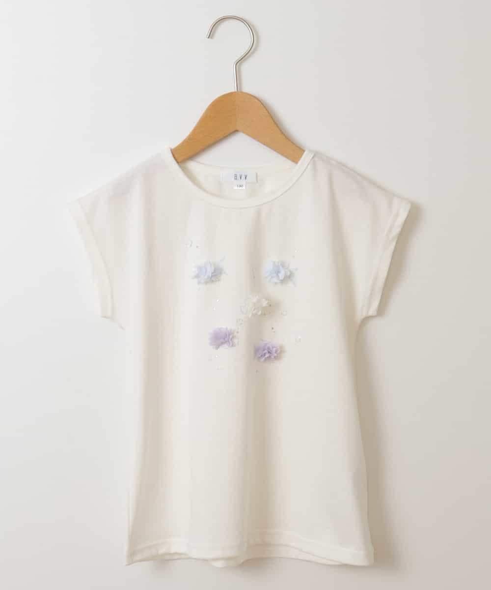 KJKGM62019 a.v.v KIDS(アー・ヴェ・ヴェ) [100-130]【接触冷感】マリンモチーフカットソー[WEB限定サイズ] アイボリー(フィッシュモチーフ)